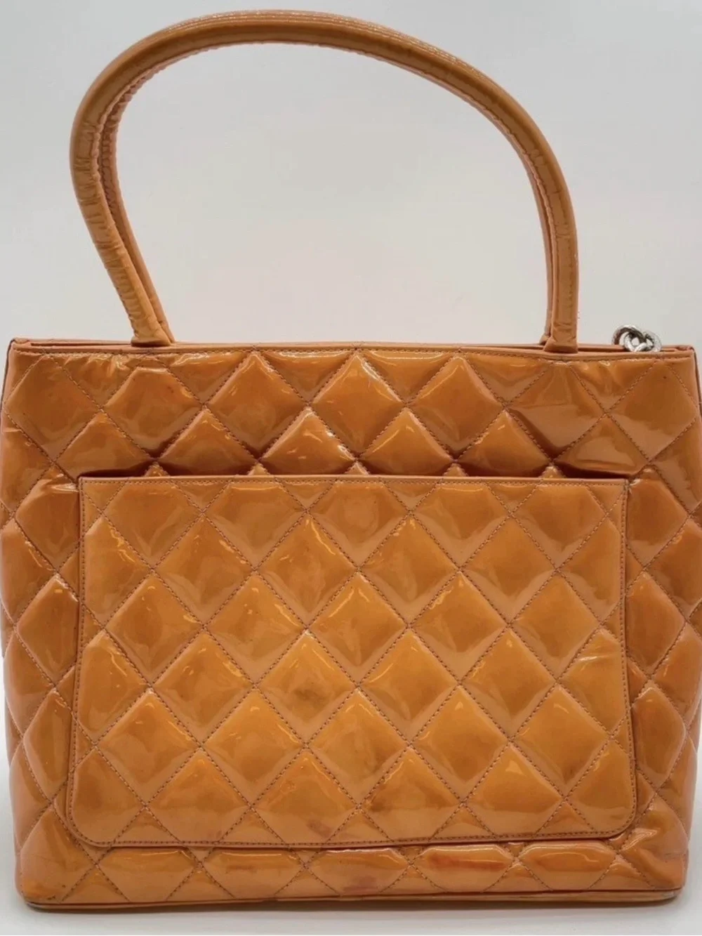 Chanel Quilted Patent Leather Tote